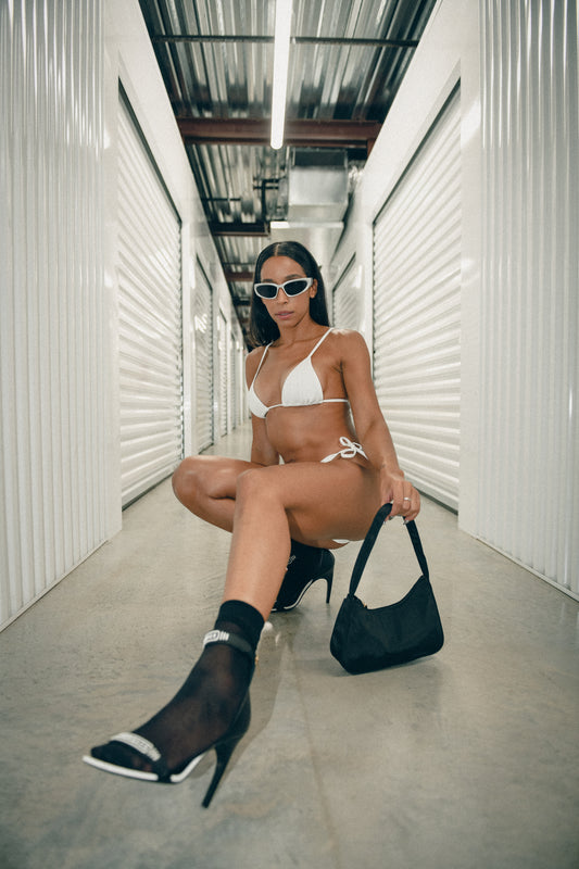 ANGELIQUE trgl top // eggshell