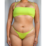 LUCA strappy bandeau top - matcha
